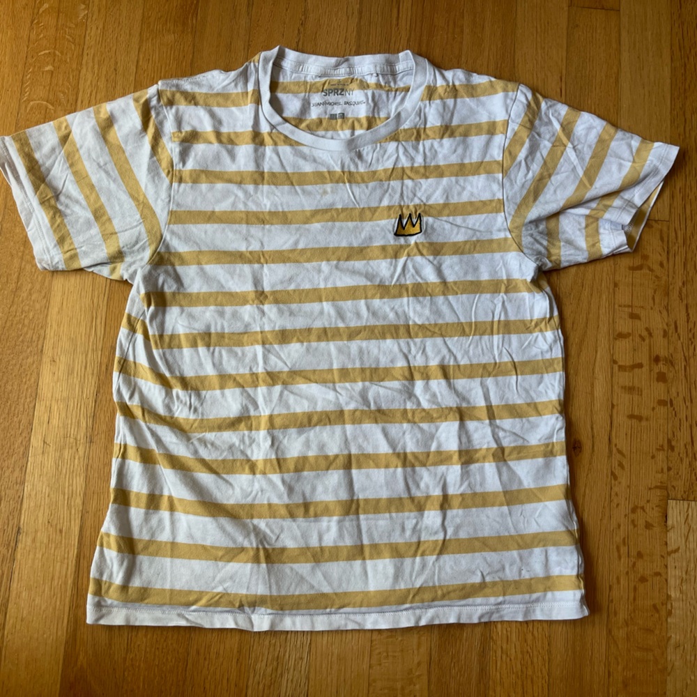 Basquiat Uniqlo Striped T-Shirt